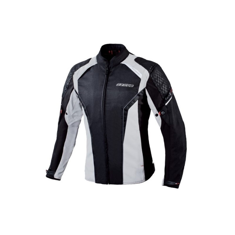 Women's Ozone Edge II Schwarz und Grau Motorrad Jacke Ausverkauf