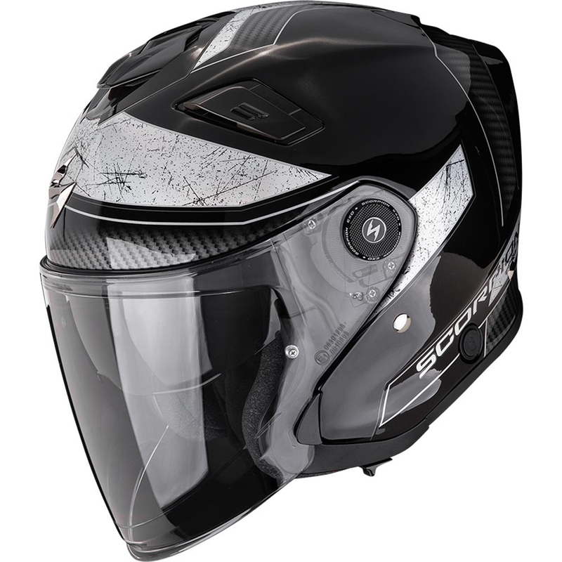 Scorpion EXO-GT Jet Crest offener Motorradhelm Schwarz-Silber