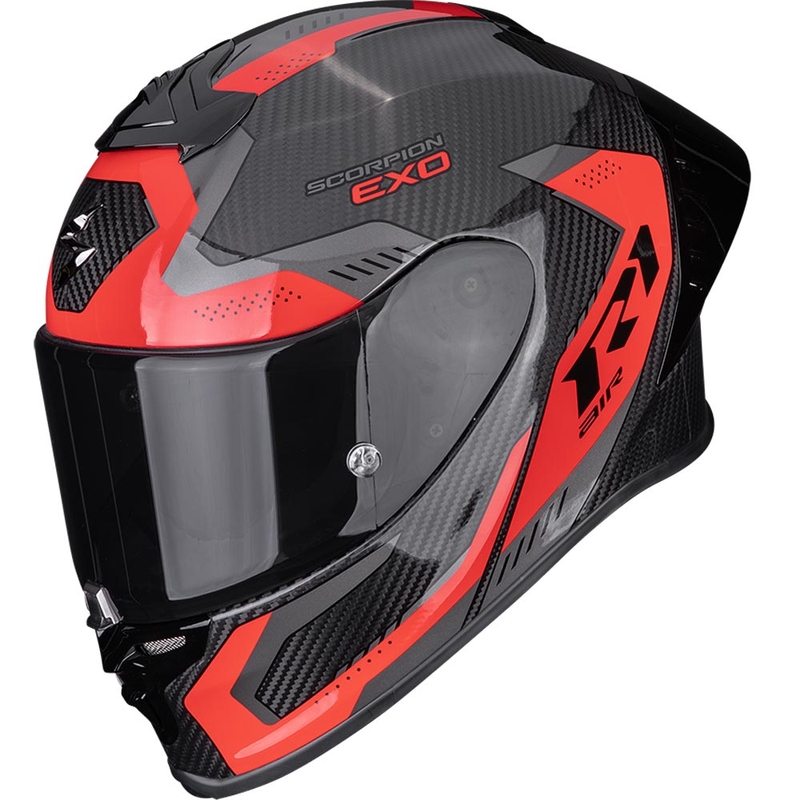 Scorpion EXO-R1 EVO II Air Propel Integralhelm für Motorräder, schwarz-rot