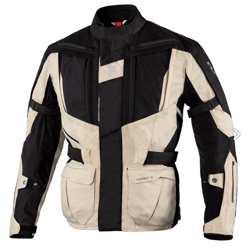 Rebelhorn Hardy II Motorradjacke schwarz und sand