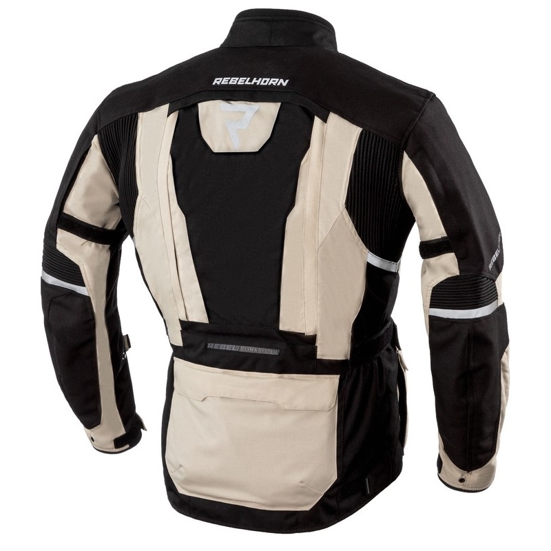 Rebelhorn Hardy II Motorradjacke schwarz und sand