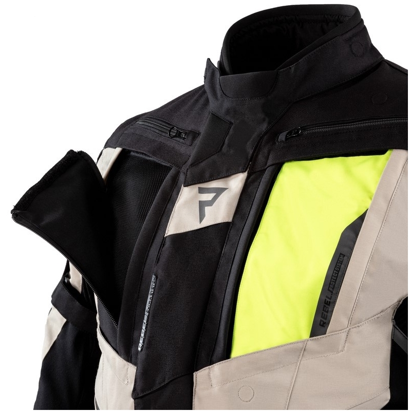 Rebelhorn Hardy II Motorradjacke schwarz und sand