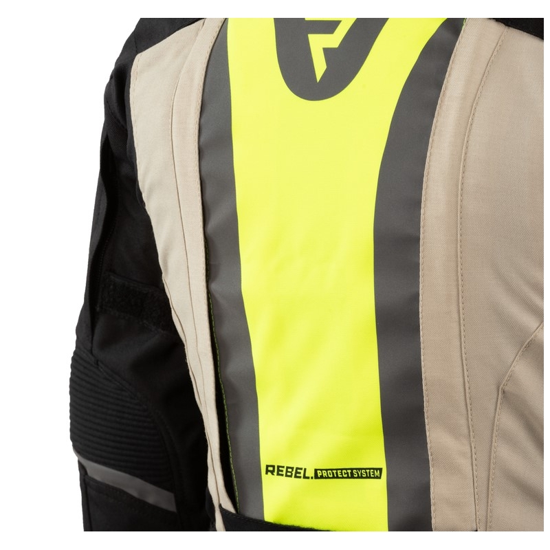 Rebelhorn Hardy II Damen Motorradjacke Schwarz und Sand