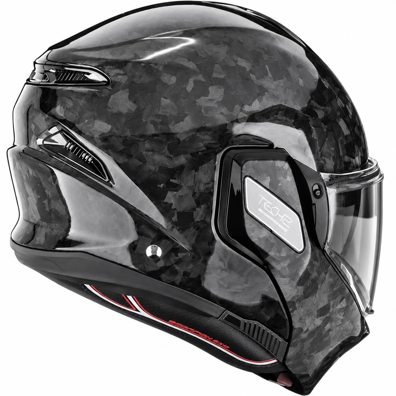 Scorpion EXO-TECH II Onyx Carbon Klapphelm für Motorräder, schwarz