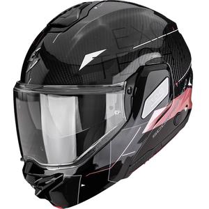 Scorpion EXO-TECH II Carbon Viator Klapphelm für Motorräder, schwarz-pink