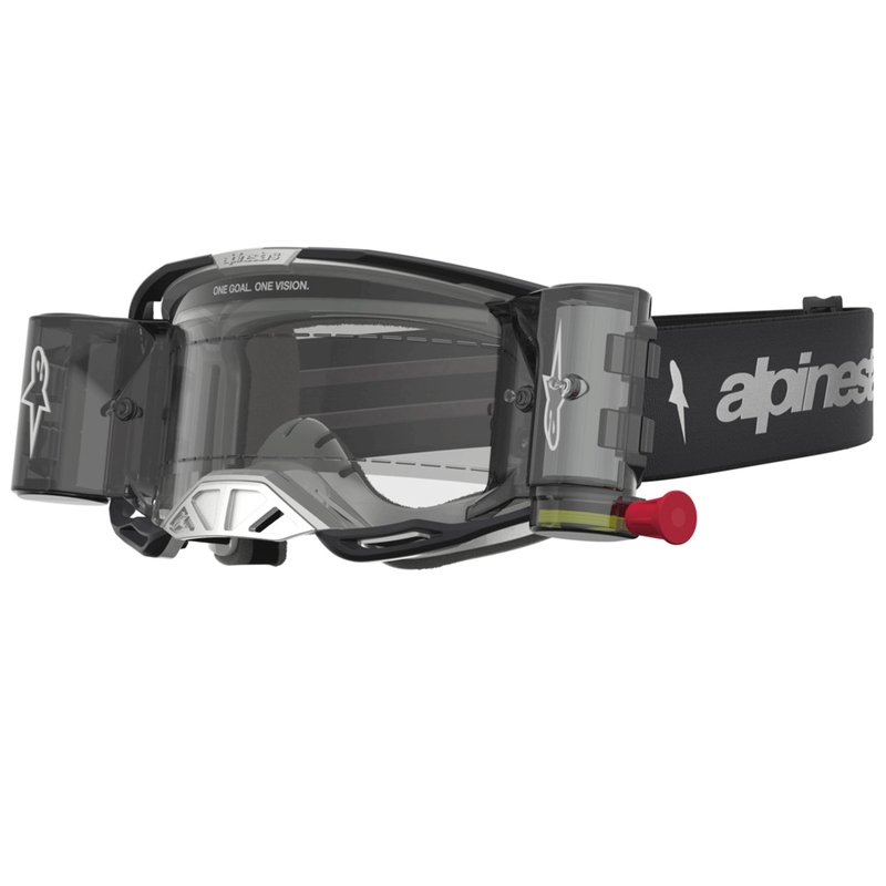 Alpinestars Vision 8 Amber Roll-Off Wide Vision Motocross-Brille Schwarz-Silber