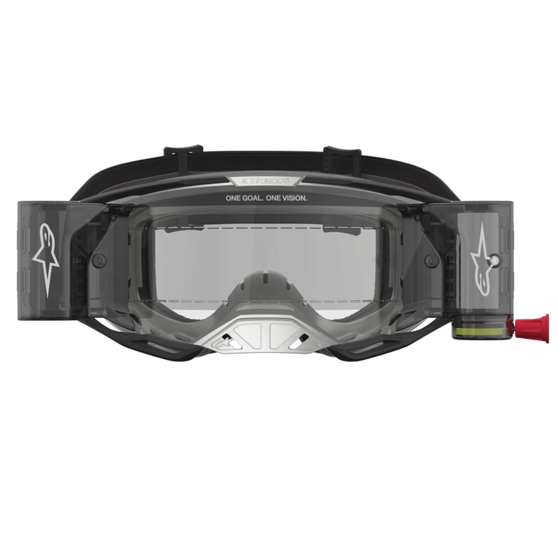 Alpinestars Vision 8 Amber Roll-Off Wide Vision Motocross-Brille Schwarz-Silber