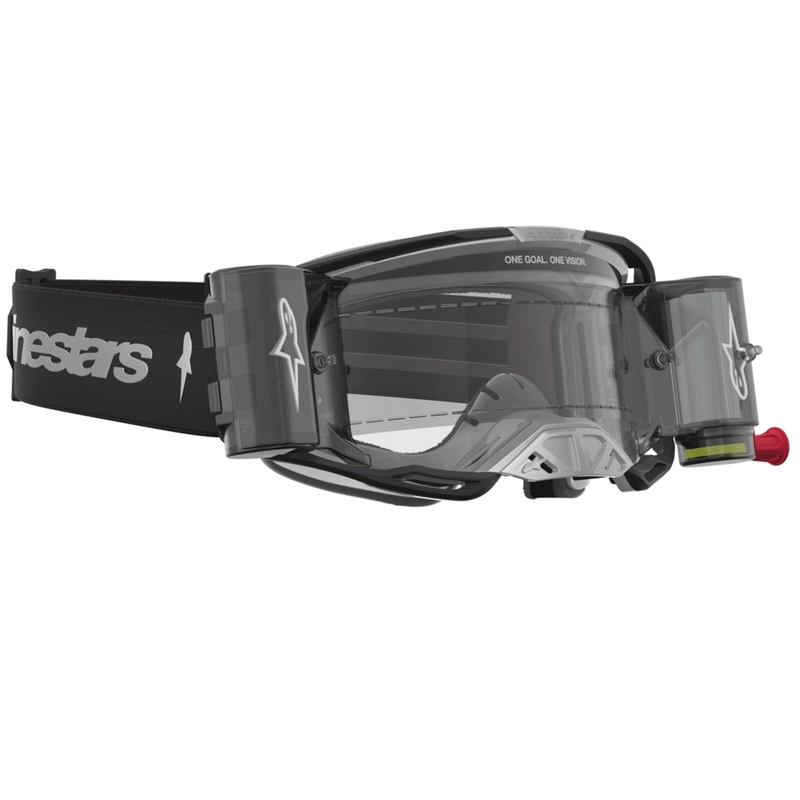 Alpinestars Vision 8 Amber Roll-Off Wide Vision Motocross-Brille Schwarz-Silber
