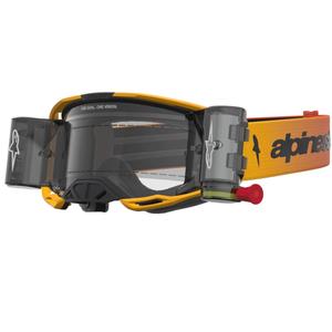 Alpinestars Vision 8 Amber Roll-Off Motocross-Brille Gelb-Rot-Schwarz