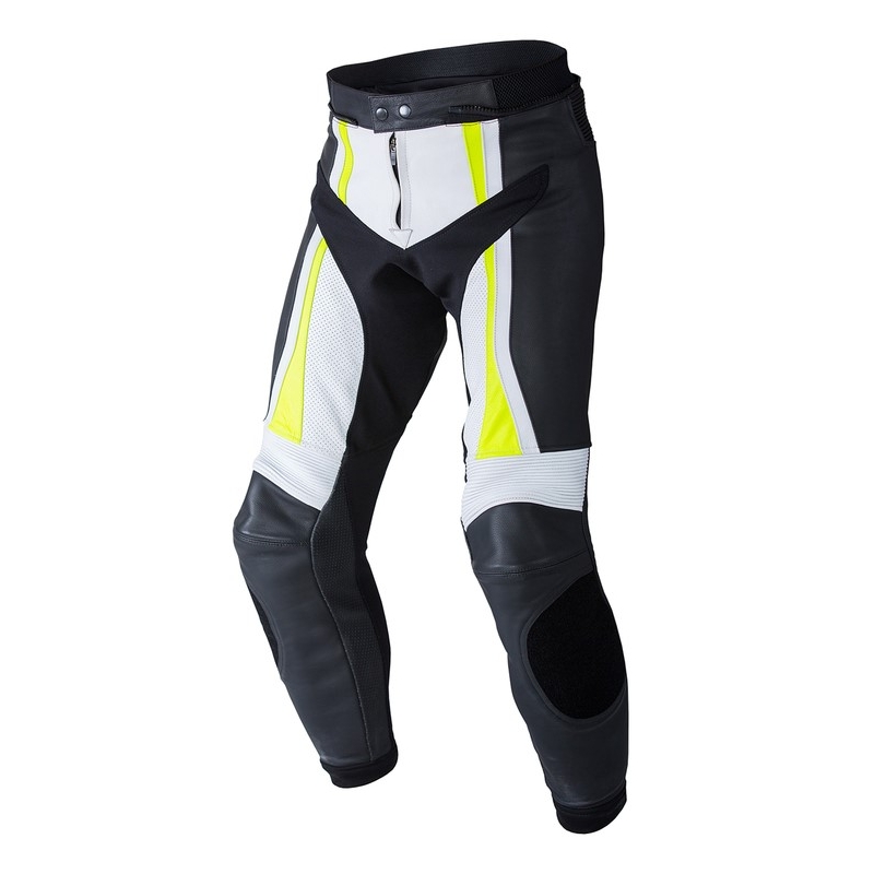Rebelhorn Piston II PRO schwarz-weiss-fluo gelb Motorradhose Ausverkauf