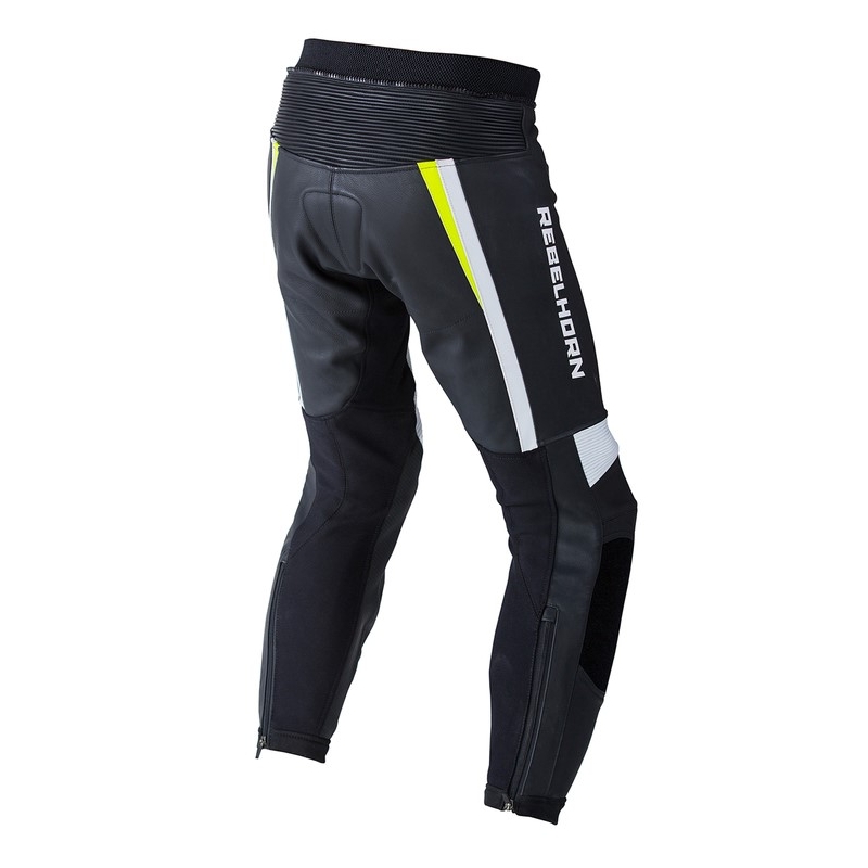 Rebelhorn Piston II PRO schwarz-weiss-fluo gelb Motorradhose Ausverkauf