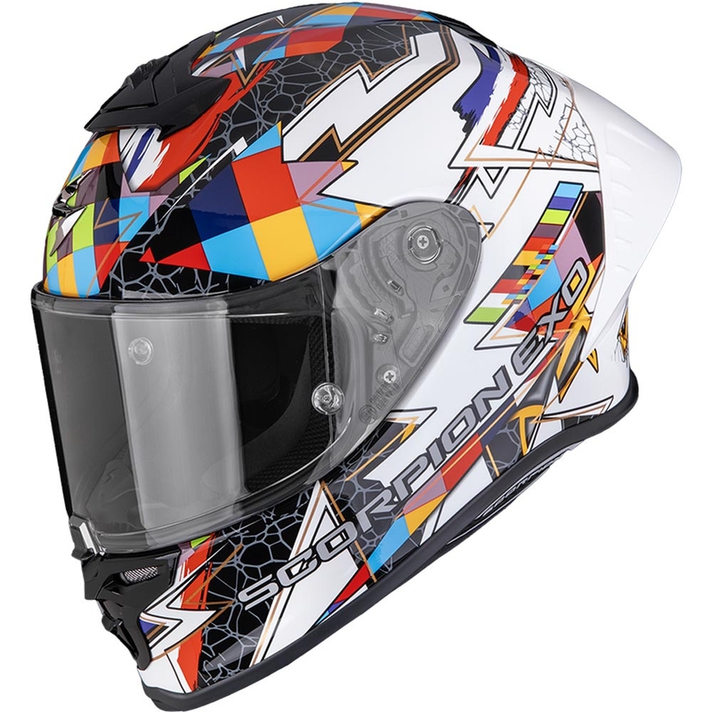 Scorpion EXO-R1 EVO II Air Pouls Integralhelm, weiß-mehrfarbig