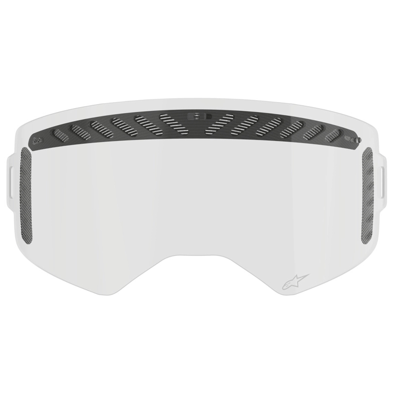 Klares, belüftetes Visier mit Modulatorfunktion für Alpinestars Supertech Skibrillen