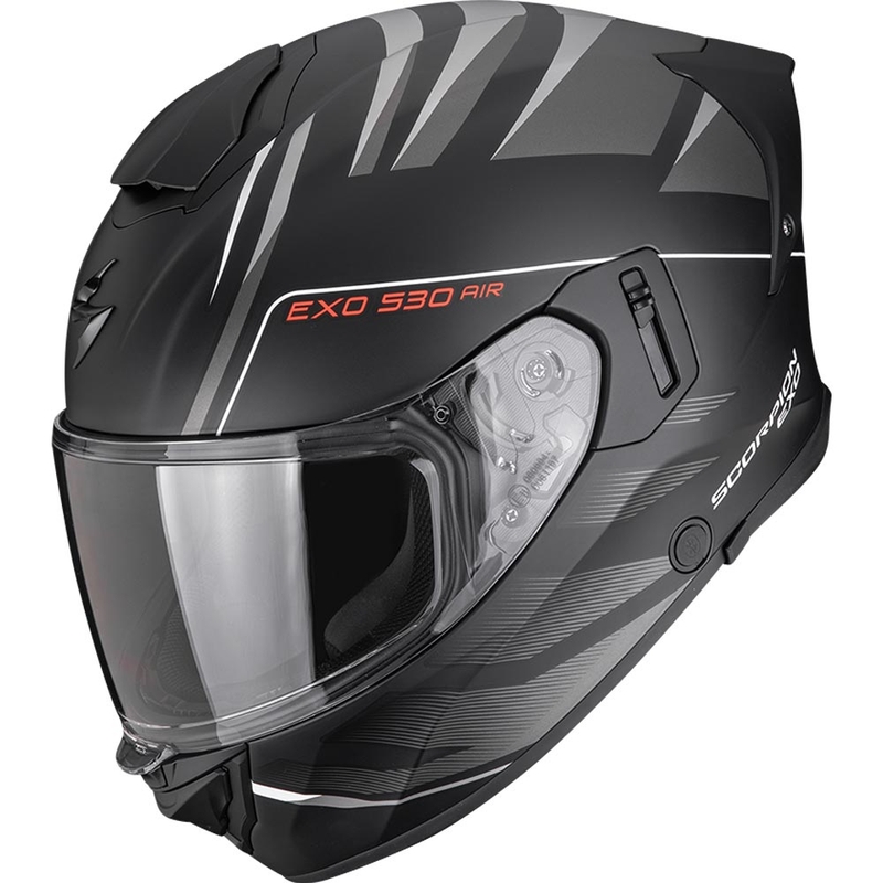 Scorpion EXO-530 Air Tigris Integralhelm für Motorräder, matt schwarz-silber