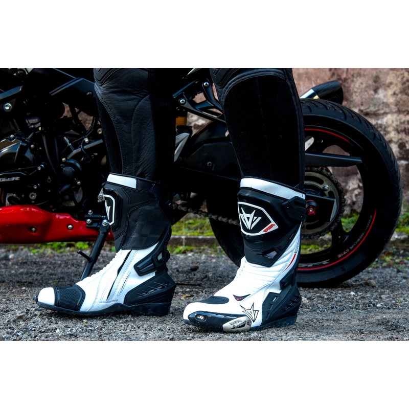 Motorradstiefel RSA GP-01 weiß Ausverkauf