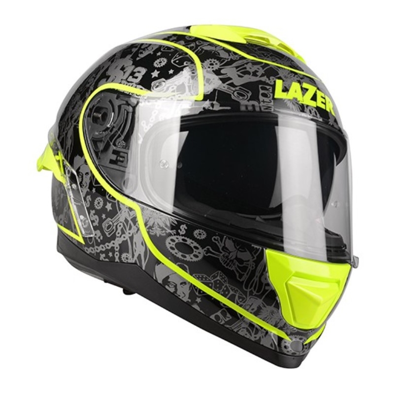 Lazer Rafale SR $13 Original schwarz-grau-fluo gelb Integral Motorradhelm Ausverkauf