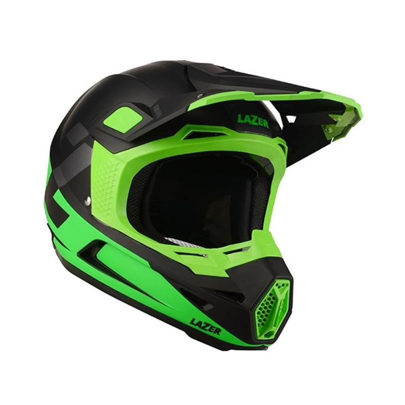 Motocross Helm Lazer X9 Iron schwarz-fluo grün