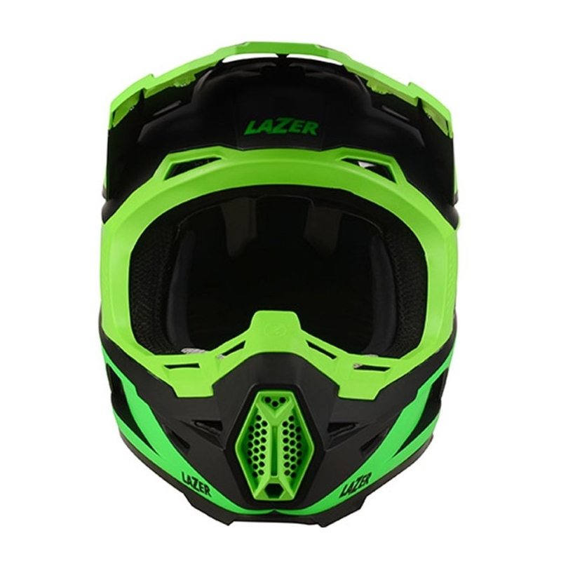 Motocross Helm Lazer X9 Iron schwarz-fluo grün