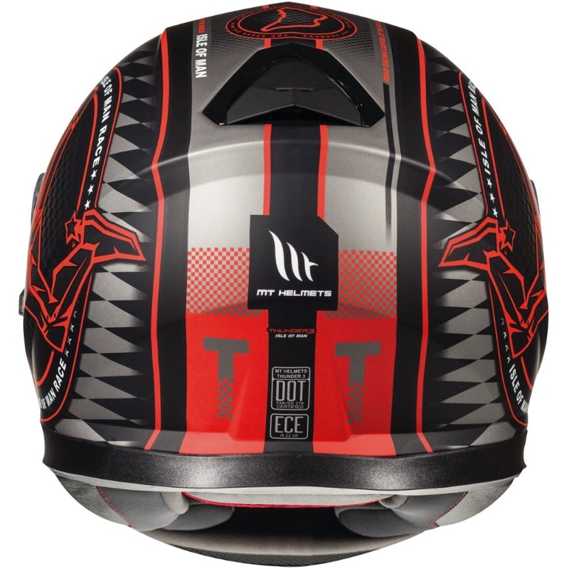 MT Thunder 3 SV Isle Of Man schwarz-grau-rot Integral Motorradhelm Ausverkauf