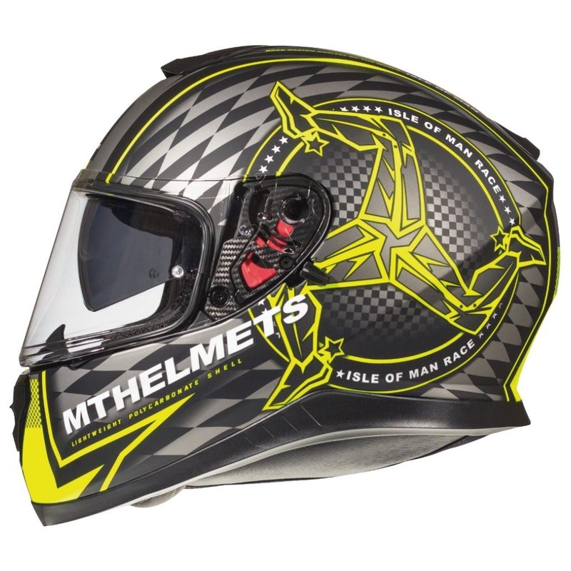 MT Thunder 3 SV Isle Of Man schwarz-grau-fluo gelb Integral Motorradhelm