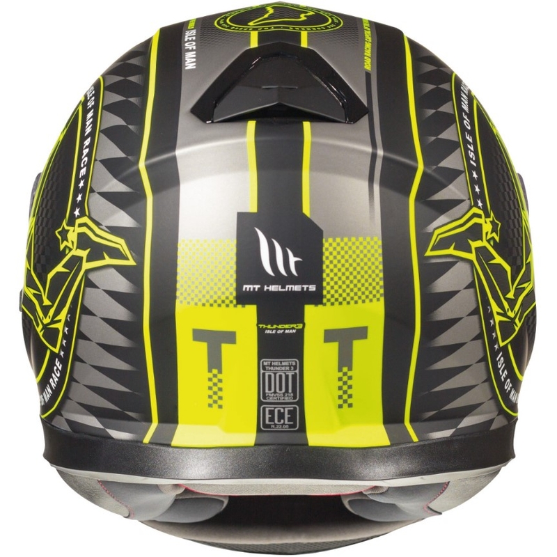 MT Thunder 3 SV Isle Of Man schwarz-grau-fluo gelb Integral Motorradhelm