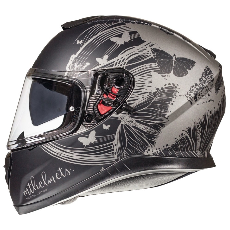 MT Thunder 3 SV Vlinder grau matt Integral Motorradhelm Ausverkauf