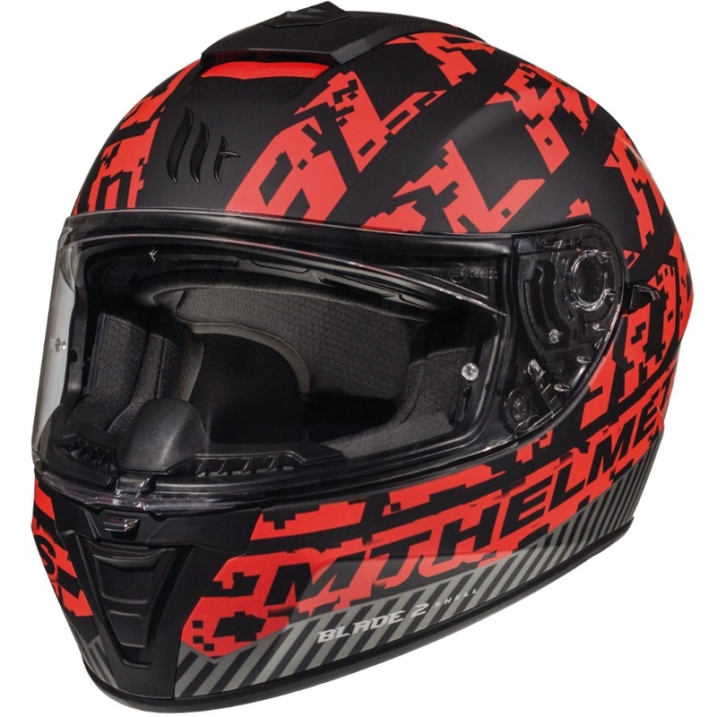MT Blade 2 SV Check Schwarz-Rot Integral-Motorradhelm