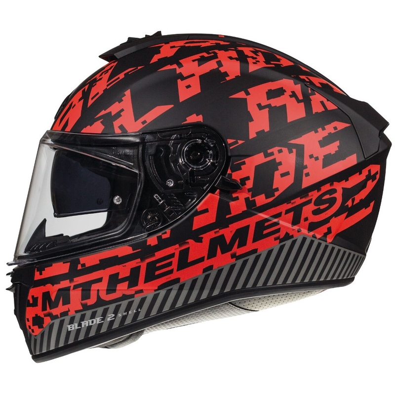 MT Blade 2 SV Check Schwarz-Rot Integral-Motorradhelm