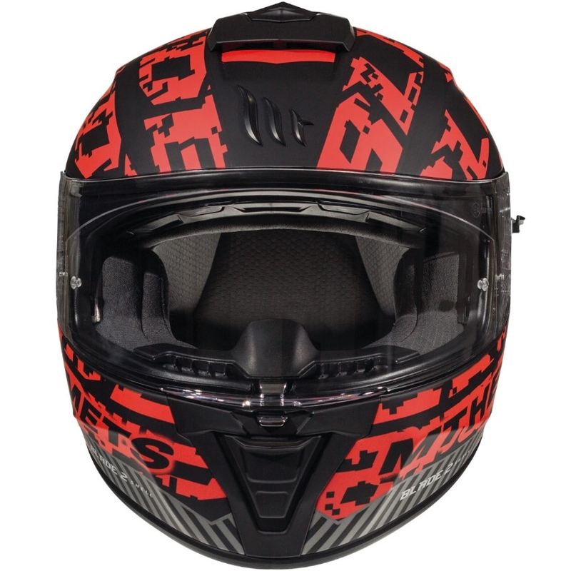 MT Blade 2 SV Check Schwarz-Rot Integral-Motorradhelm