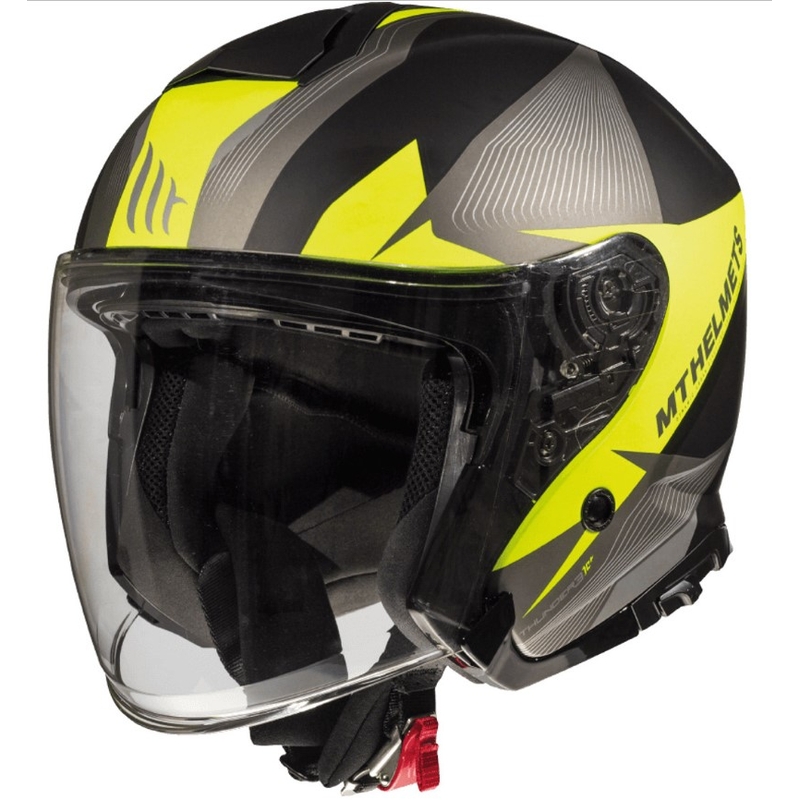 Offener Motorradhelm MT Thunder 3 SV Wing Schwarz-Grau-Fluo Gelb Ausverkauf