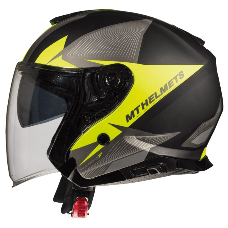 Offener Motorradhelm MT Thunder 3 SV Wing Schwarz-Grau-Fluo Gelb Ausverkauf