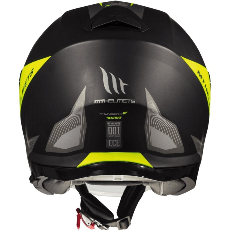 Offener Motorradhelm MT Thunder 3 SV Wing Schwarz-Grau-Fluo Gelb Ausverkauf