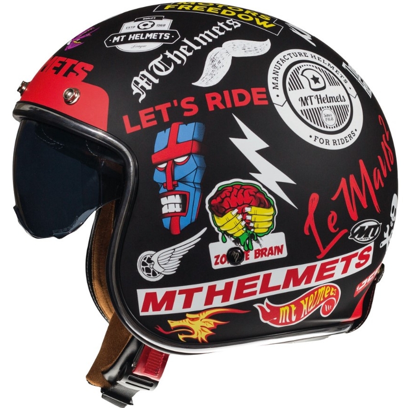 MT LeMans 2 SV Anarchy Open Motorradhelm Schwarz Matt