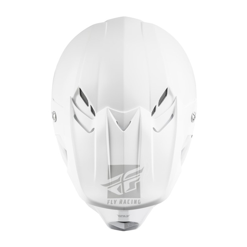 Motocross Helm FLY Racing F2 Carbon Solid weiß