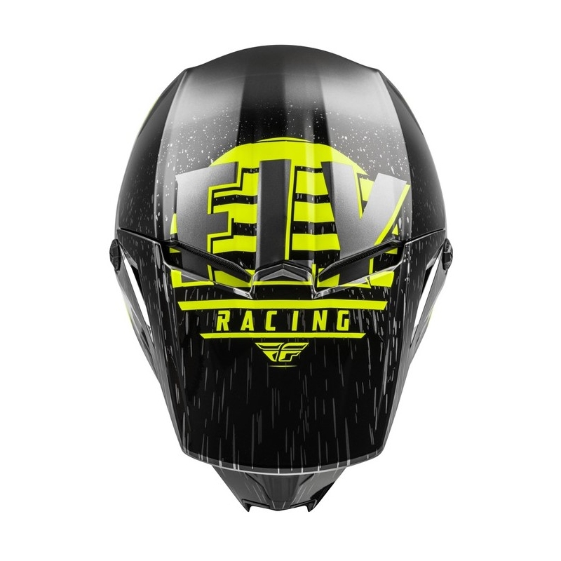 Motocross Helm FLY Racing Kinetic K120 schwarz-grau-fluo gelb