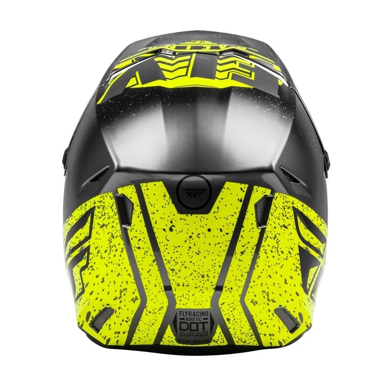 Motocross Helm FLY Racing Kinetic K120 schwarz-grau-fluo gelb