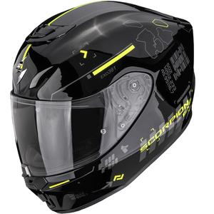 Scorpion EXO-391 Iron Integralhelm für Motorräder, schwarz-fluoreszierend gelb