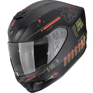 Scorpion EXO-391 Iron Integralhelm für Motorräder, matt schwarz-grün-rot