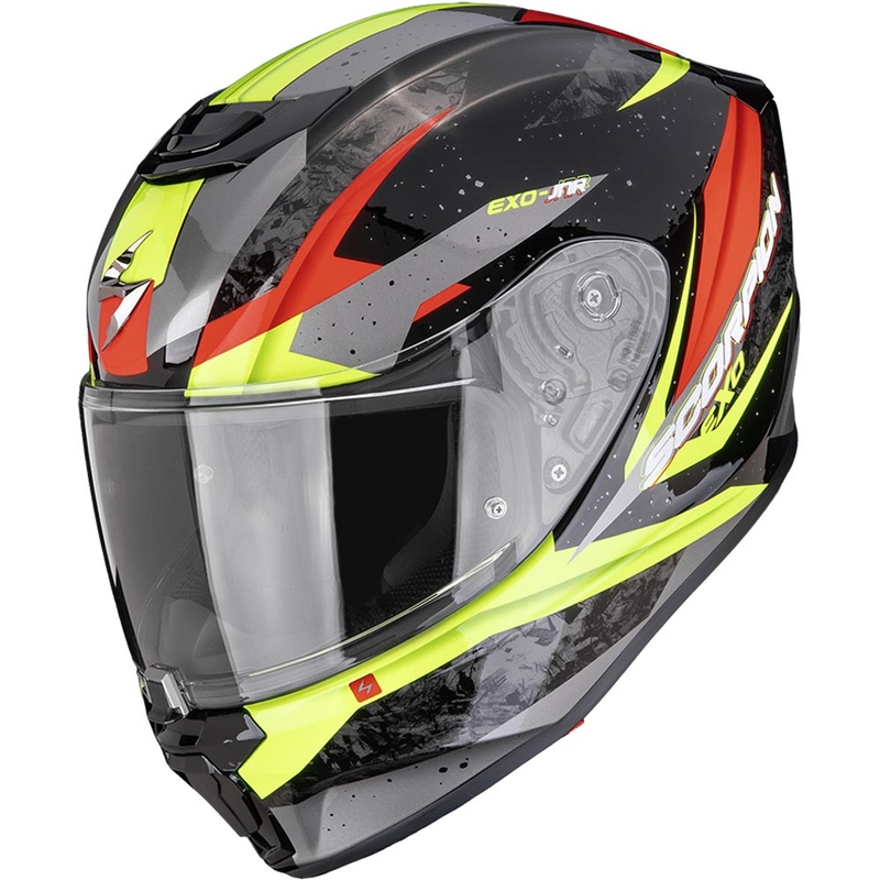 Scorpion EXO-JNR Air Tako Kindermotorradhelm schwarz-fluoreszierend gelb-rot