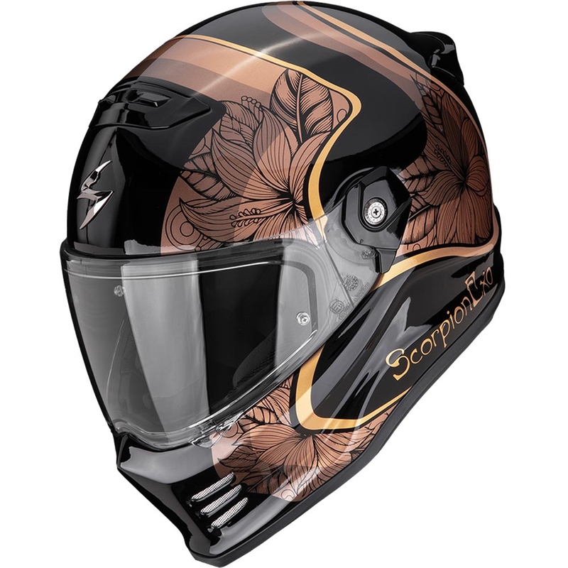 Scorpion Covert FX Ameria Integralhelm für Motorräder, schwarz-gold