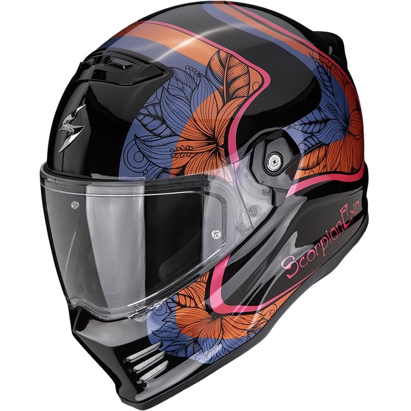 Scorpion Covert FX Ameria Integralhelm für Motorräder, schwarz-orange