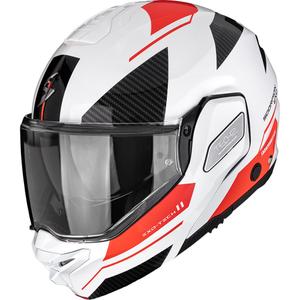 Scorpion EXO-TECH II Void Klapphelm für Motorräder, weiß-silber-rot