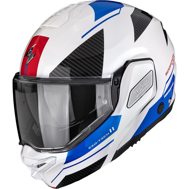 Scorpion EXO-TECH II Void Klapphelm für Motorräder, weiß-blau-silber