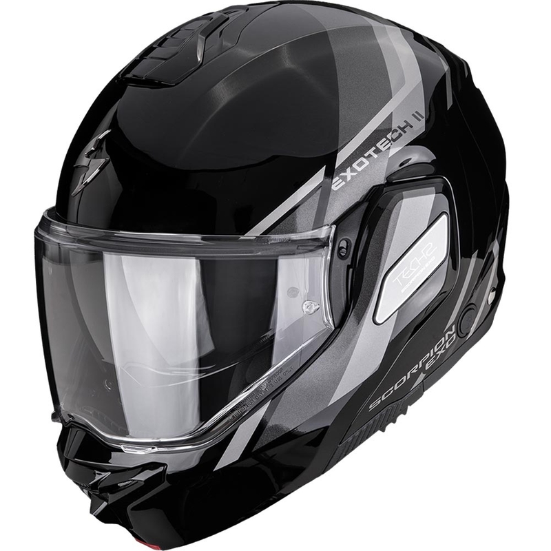 Scorpion EXO-TECH II Markus Klapphelm für Motorräder, schwarz-silber
