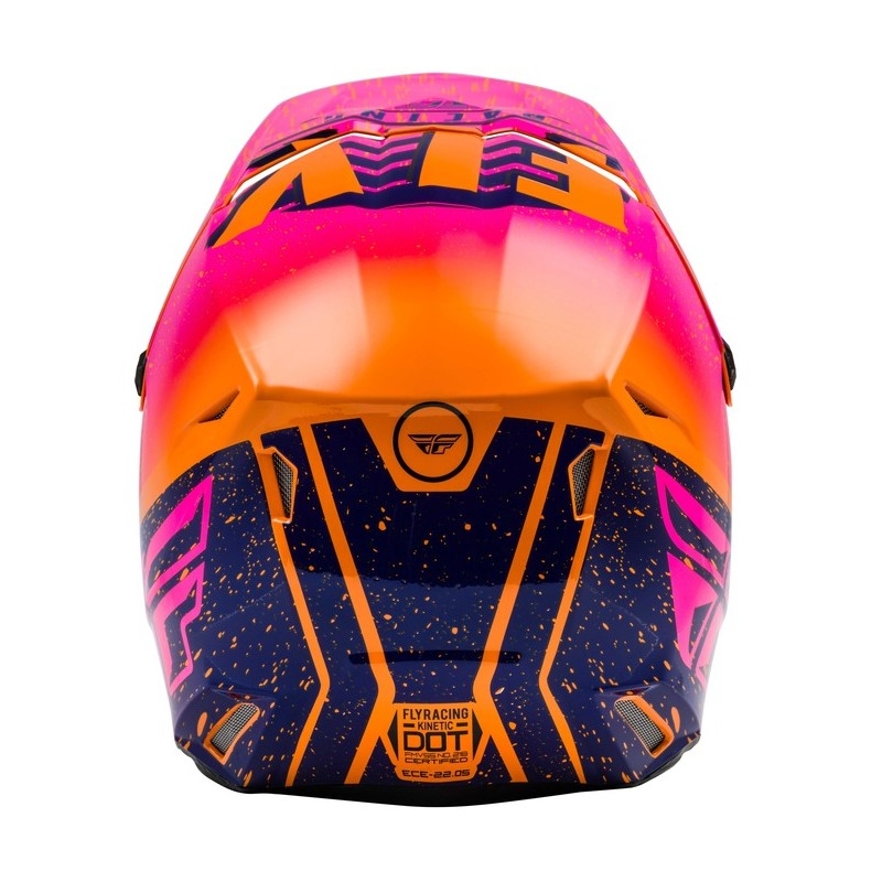 Motocross-Helm FLY Racing Kinetic K120 orange-rosa-schwarz