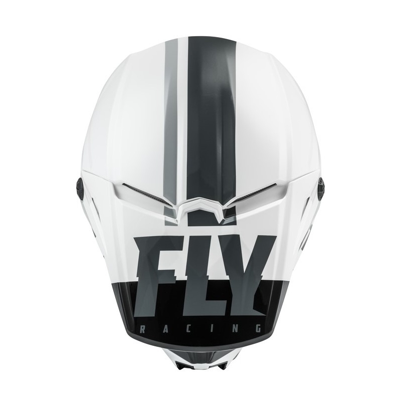 Motocross-Helm FLY Racing Kinetic K120 weiß-schwarz-grau