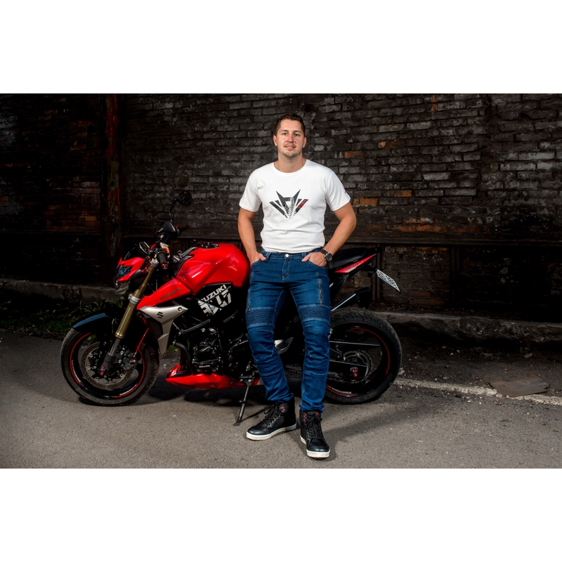 Street Racer Basic Blaue Motorradjeans Ausverkauf