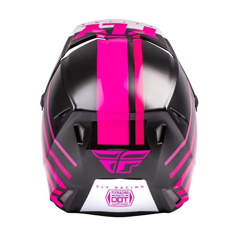 Motocross Helm FLY Racing Kinetic Thrive rosa-schwarz-weiß