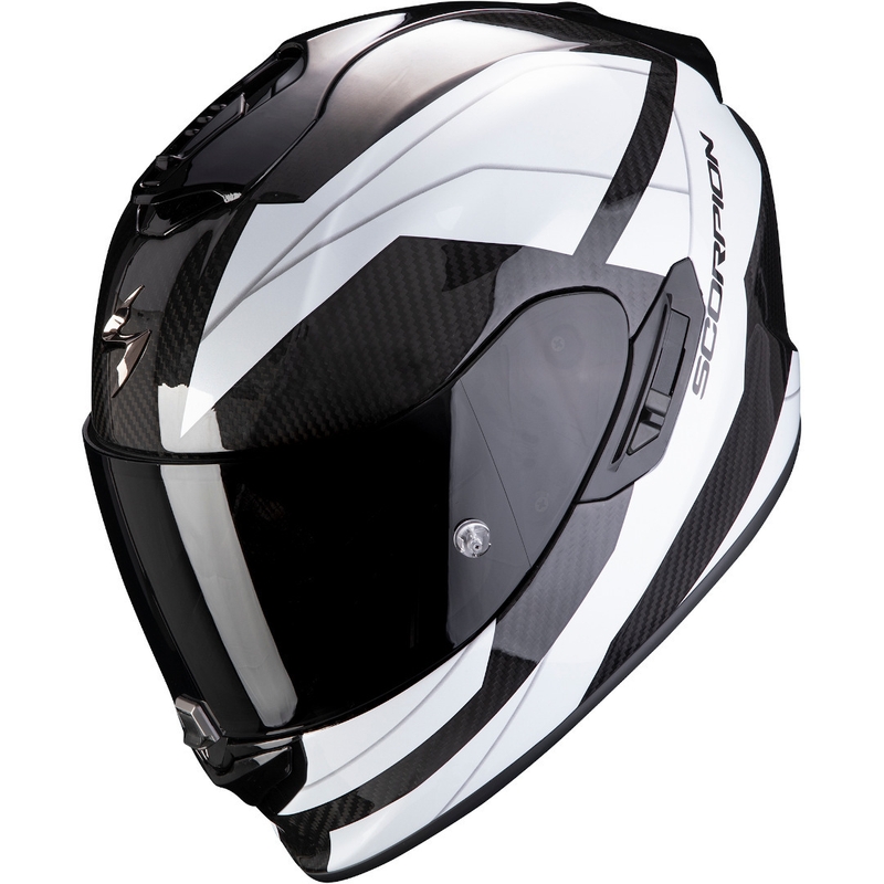 Integralhelm Scorpion EXO-1400 Carbon Air Legione schwarz und weiß Ausverkauf
