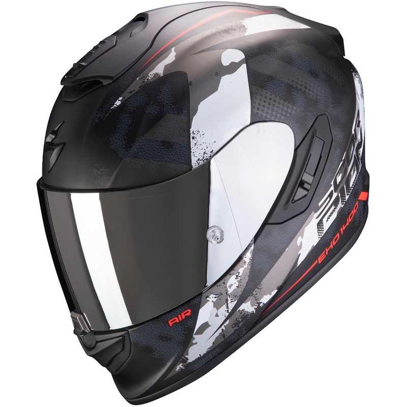 Integralhelm Scorpion EXO-1400 Air Sylex schwarz-silber-rot